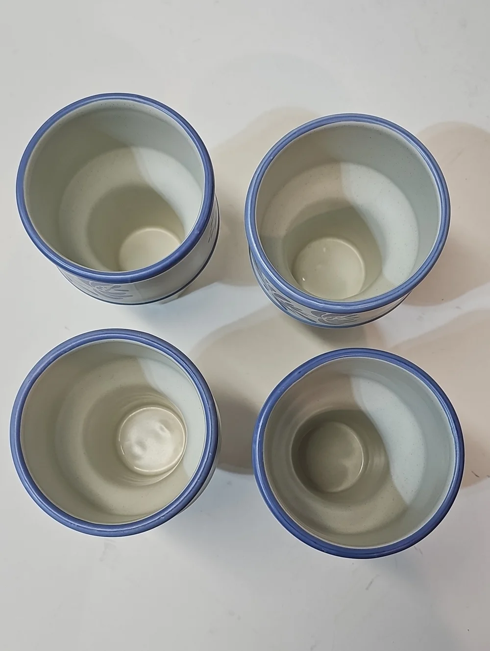 Vintage Pfaltzgraff Yorktowne Stoneware Ice Cream Cone Shaped Dishes - Set of 4
